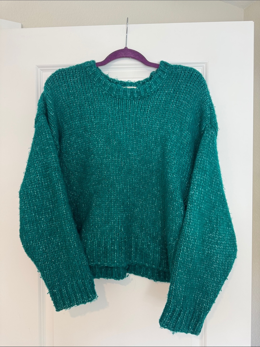 Z Supply Teal Green Cozy Crewneck Sweater